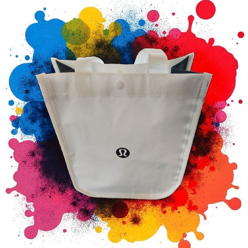 Lululemon Athletica White Tote Bag with Sturdy Construction